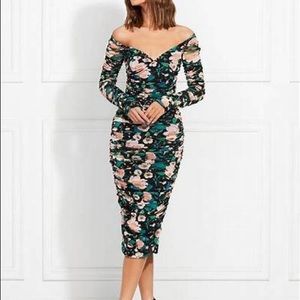 RACHEL ZOE Off-The-Shoulder Floral-Print Dress